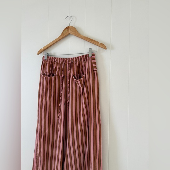 Cotton Pink Stripe Trousers - Picture 2 of 5